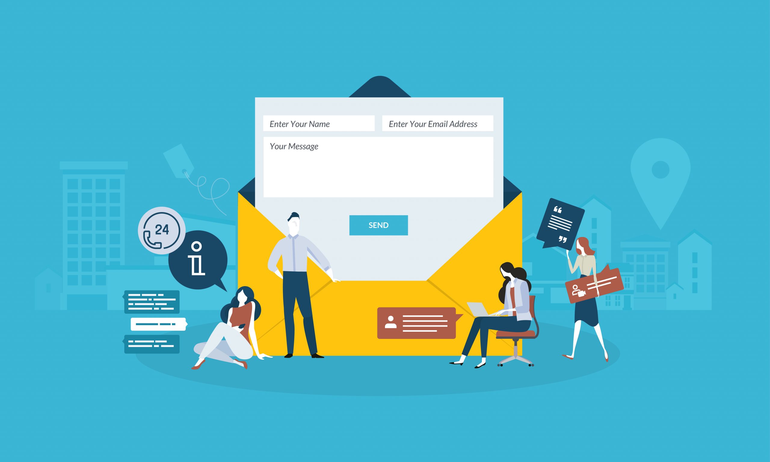 illustration of new email creation
