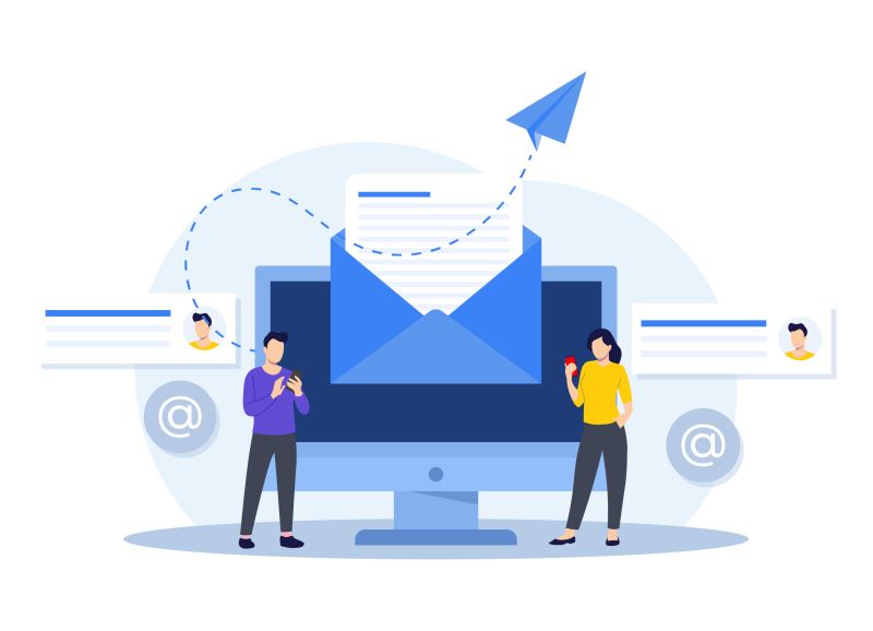 email marketing contacts illustration