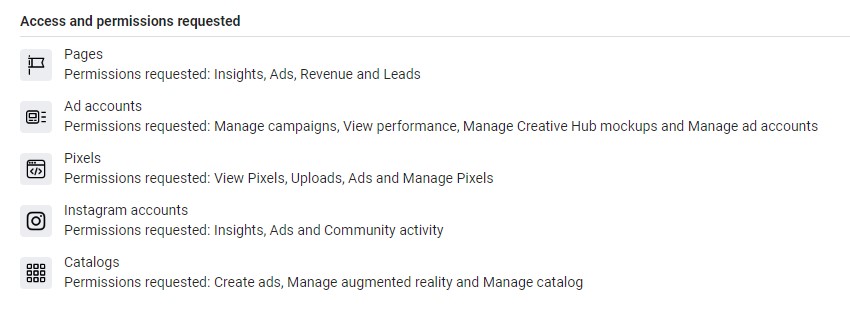 List of areas to give BankBound access.